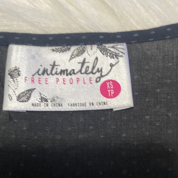 Free People Black and Gray Patterned Top - Picture 2 of 6